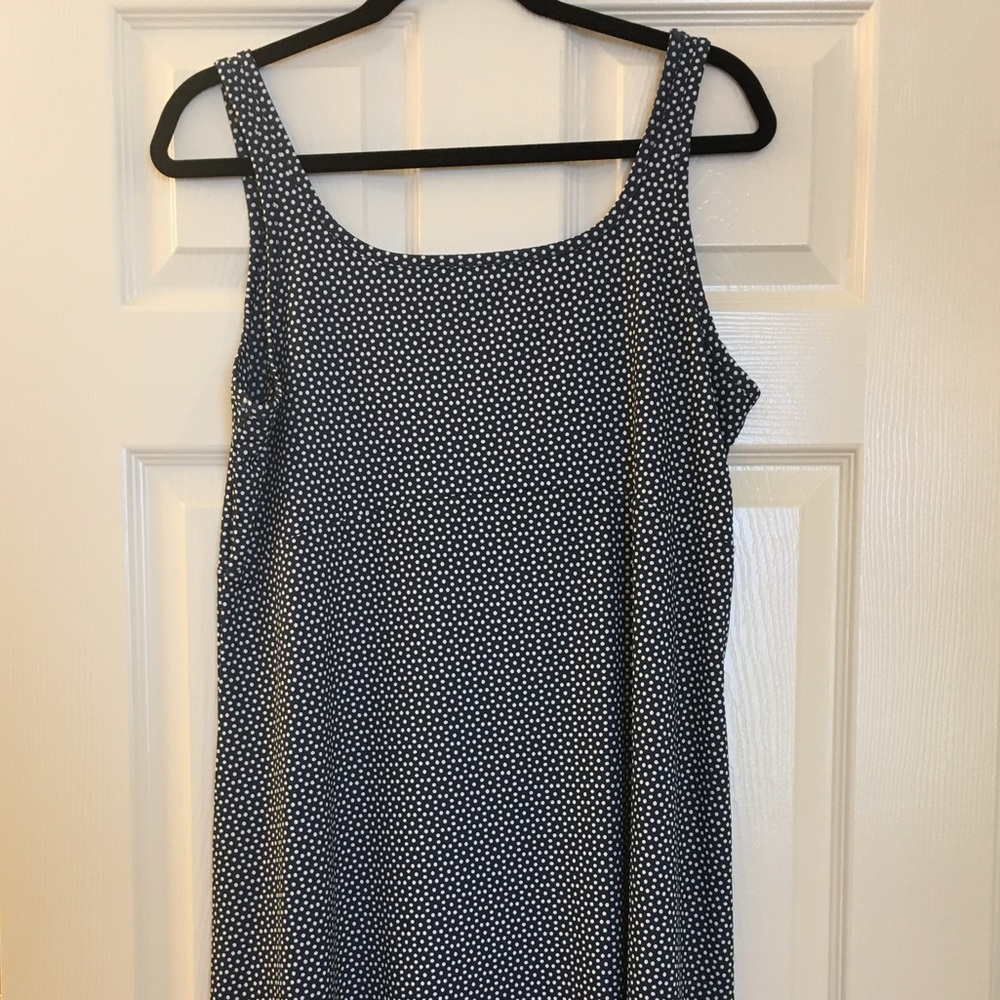 Columbia Navy Polka Dot Midi Dress